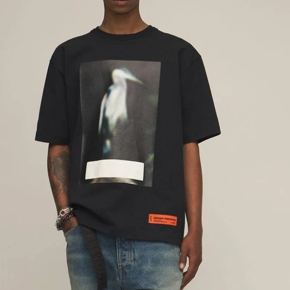 NWOT! Heron Preston Tshirt For Men, Size M, Black, Authentic
